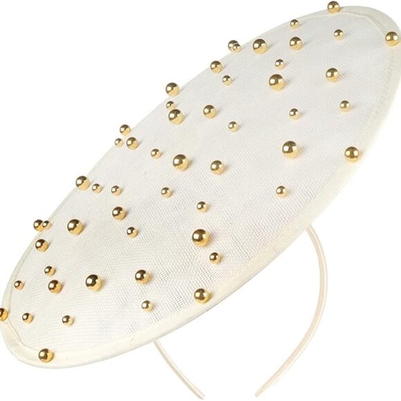 Fascinator Hat Cocktail Tea Party White - Picture 3 of 5